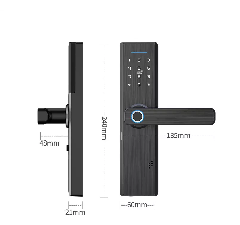 FechaduraEletronicaDigitalSmartWi-Fi Medidas e Dimensoes