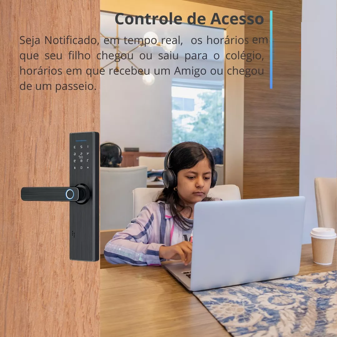 Fechadura Eletronica Digital Smart Wi-Fi Prevensão