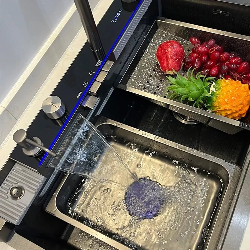 Cuba para Cozinha Gourmet Multifuncional em Aço Inox 304 Cascata