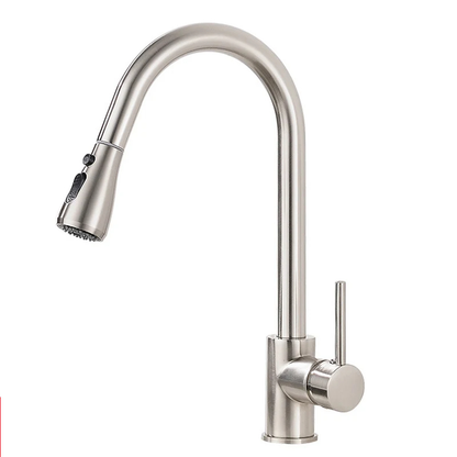 Torneira Gourmet Inox Fosco com Mangueira Extensível Níquel Escovado