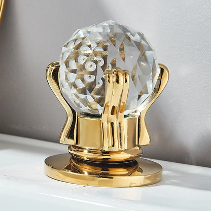 Torneira Gourmet Para Banheiro Monocomando Cascata Luxo Dourado Detalhes Acionador