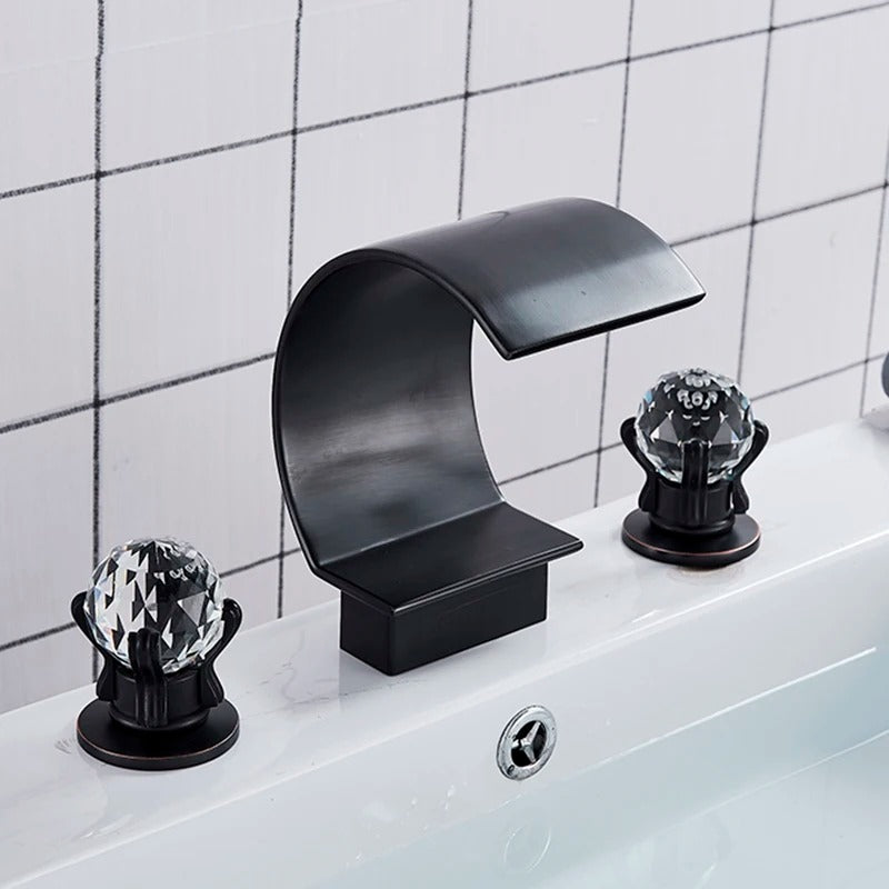 Torneira Gourmet Para Banheiro Monocomando Cascata Luxo Preto