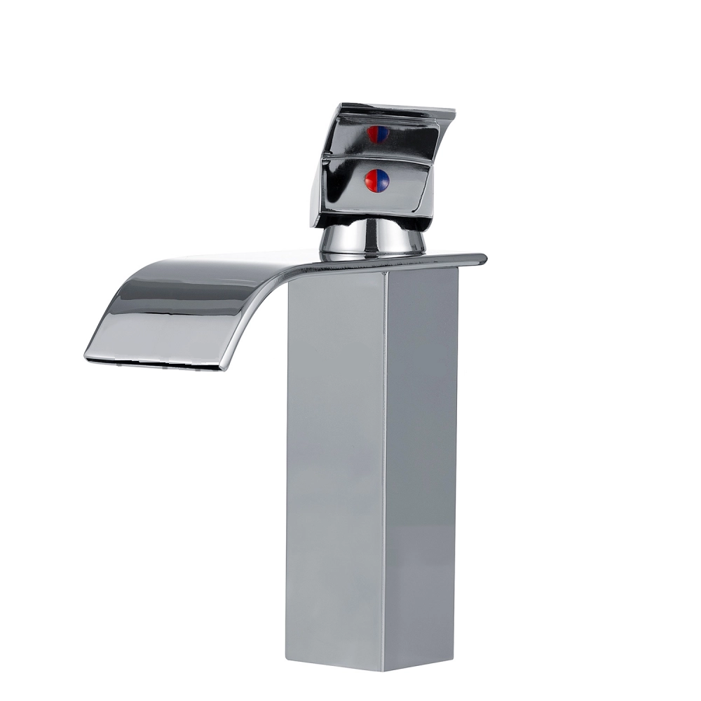 Torneira de Cuba Cascata Misturador Monocomando Cromado Detalhes