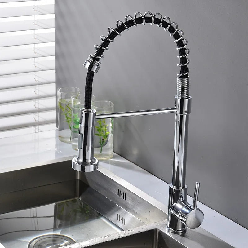 Torneira de Cuba para Cozinha Monocomando Luxo Cromado Instalado