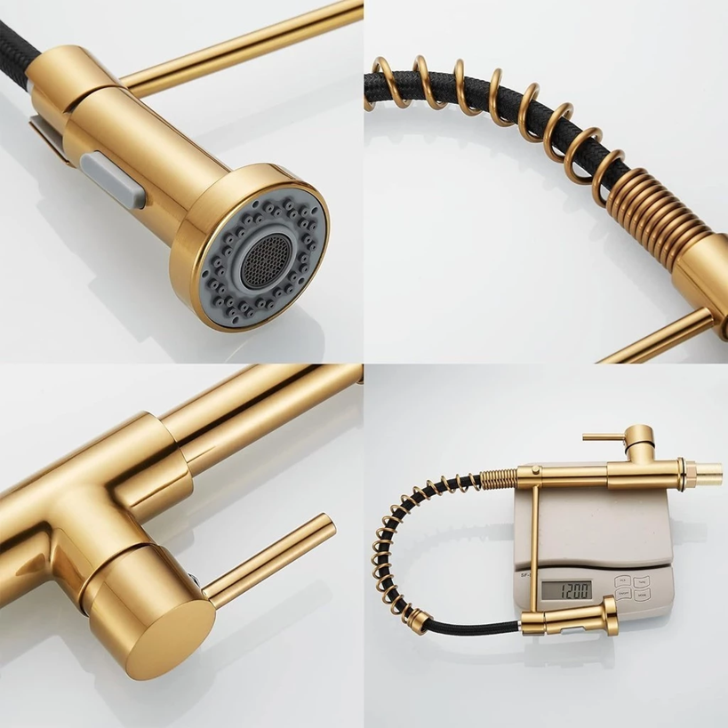 Torneira de Cuba para Cozinha Monocomando Luxo Dourado Material